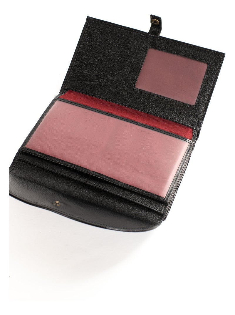 Compagno di viaggio - 2 ante - stop rfid - pelle bastille hexagona Nero - Kiabi