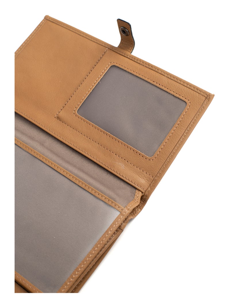 Compagno di viaggio - 2 ante - stop rfid - pelle sauvage hexagona Beige - Kiabi