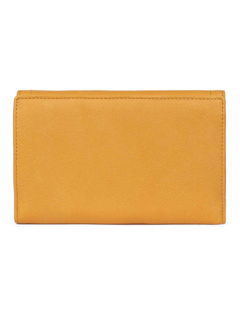 Compagno di viaggio - 2 ante - stop rfid - pelle sauvage hexagona Giallo senape - Kiabi