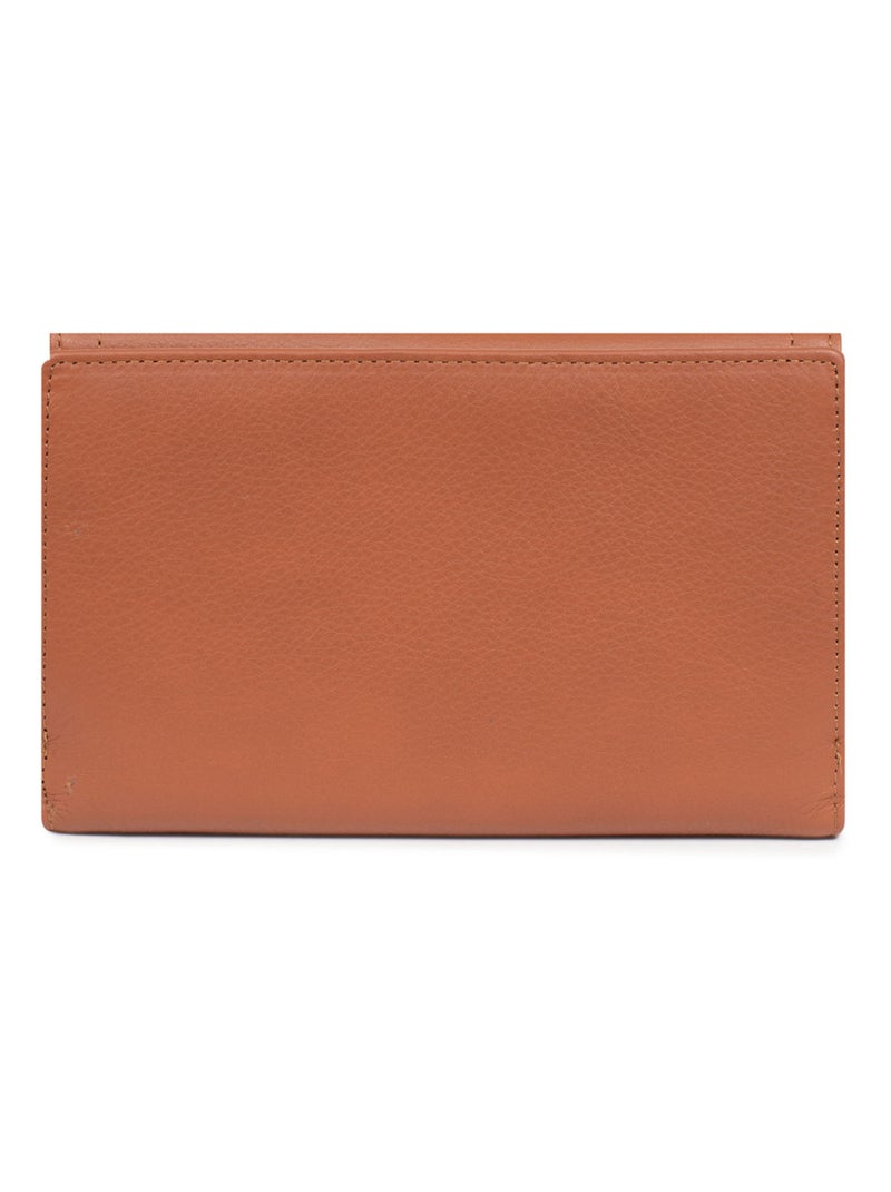 Compagno di viaggio - 2 ante - stop rfid - pelle sauvage hexagona Marrone - Kiabi