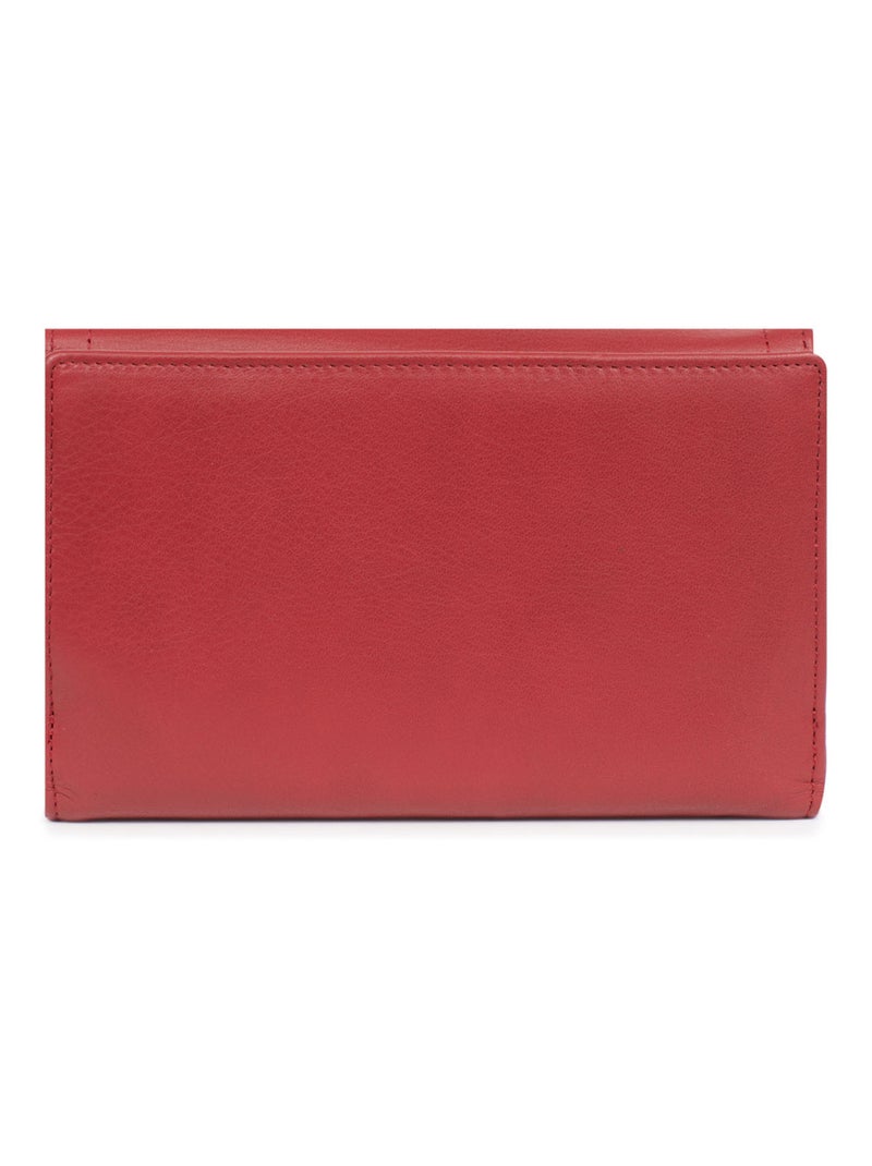 Compagno di viaggio - 2 ante - stop rfid - pelle sauvage hexagona Rosso carminio - Kiabi
