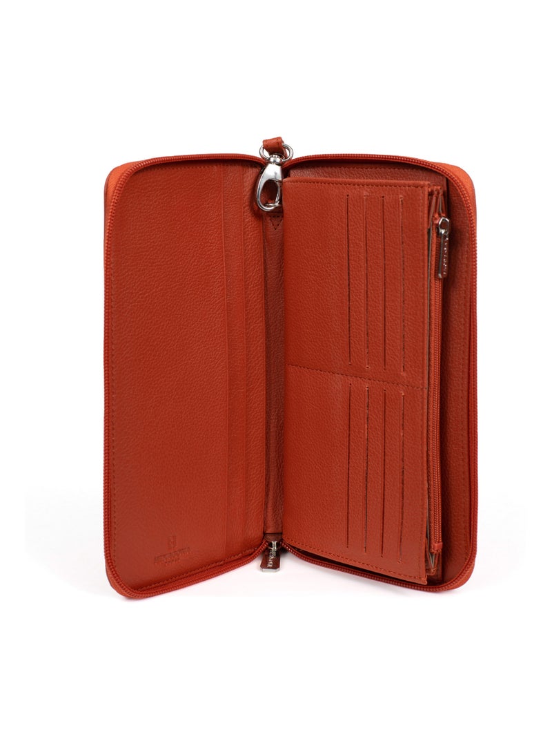 Compagno di viaggio - pelle confort hexagona Arancione - Kiabi