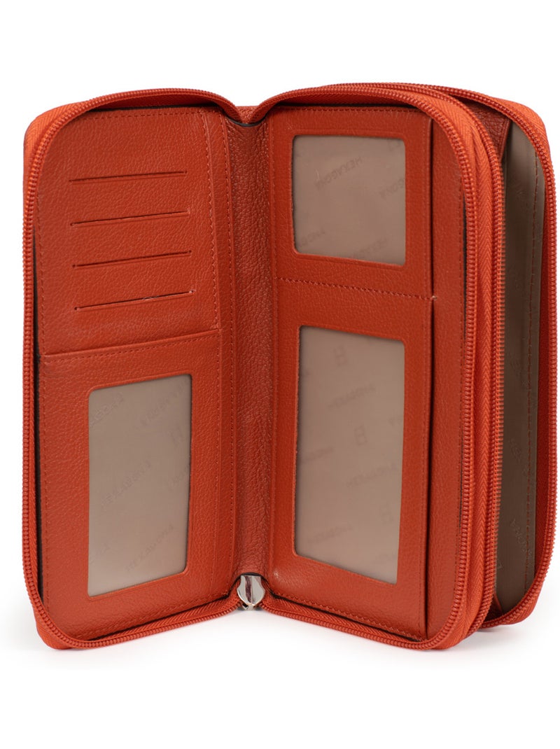 Compagno di viaggio - pelle confort hexagona Arancione - Kiabi