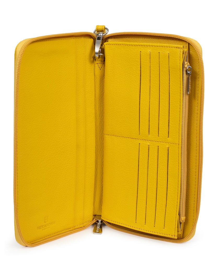Compagno di viaggio - pelle confort hexagona Giallo - Kiabi