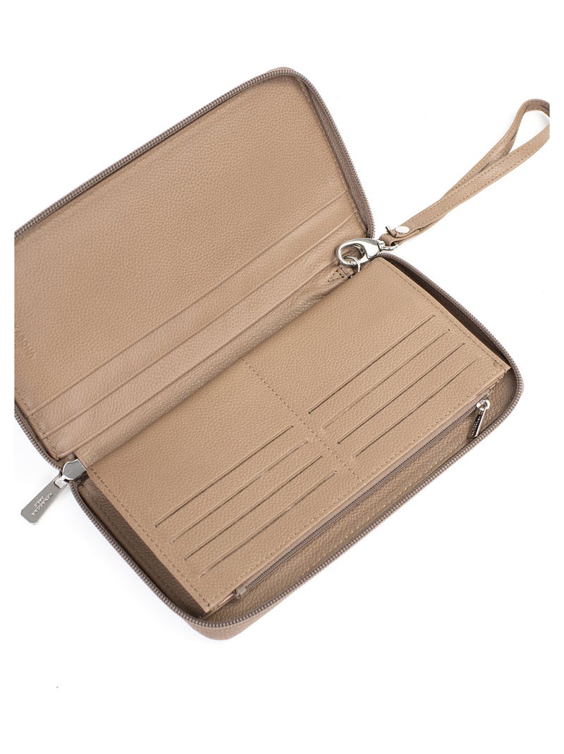 Compagno di viaggio - pelle confort hexagona Marrone chiaro - Kiabi