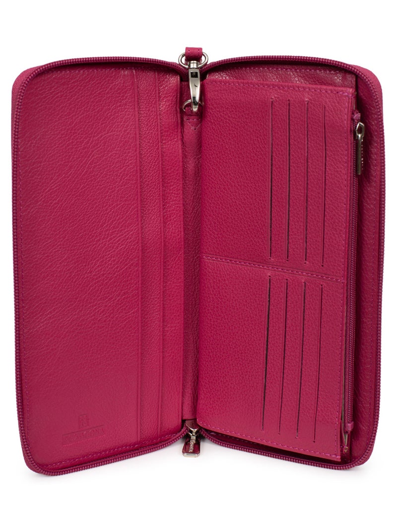 Compagno di viaggio - pelle confort hexagona Rosa fucsia - Kiabi