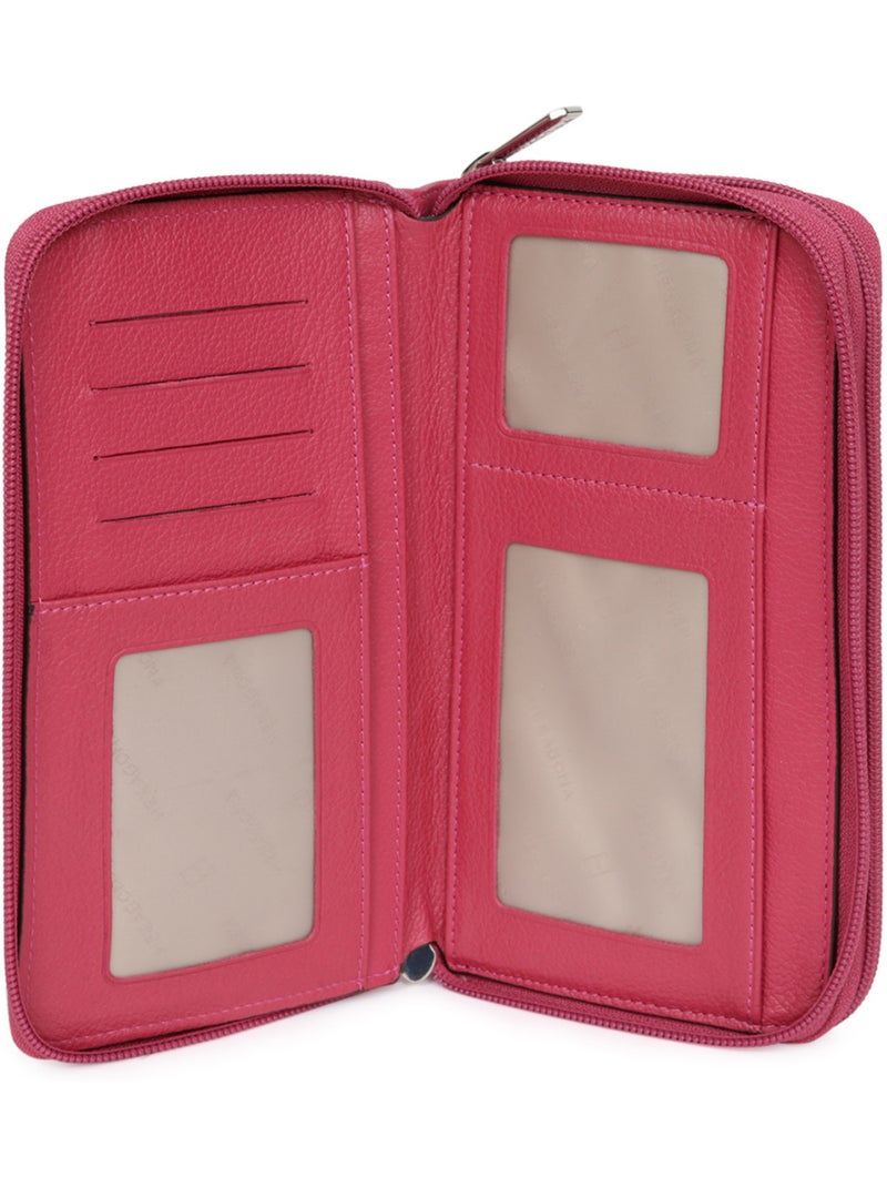 Compagno di viaggio - pelle confort hexagona Rosa fucsia - Kiabi