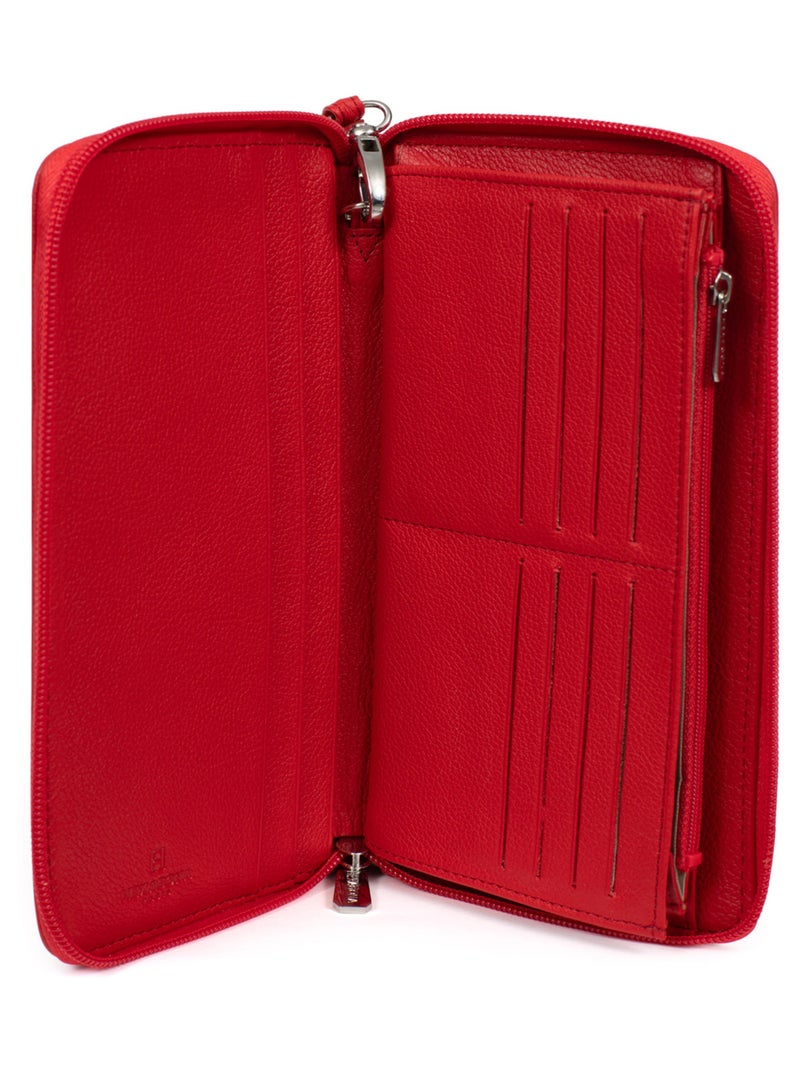 Compagno di viaggio - pelle confort hexagona Rosso pomodoro - Kiabi