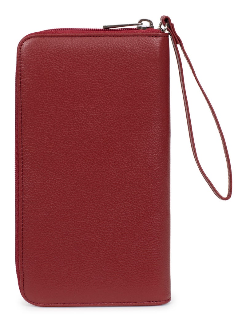 Compagno di viaggio - pelle confort hexagona Rosso scuro - Kiabi