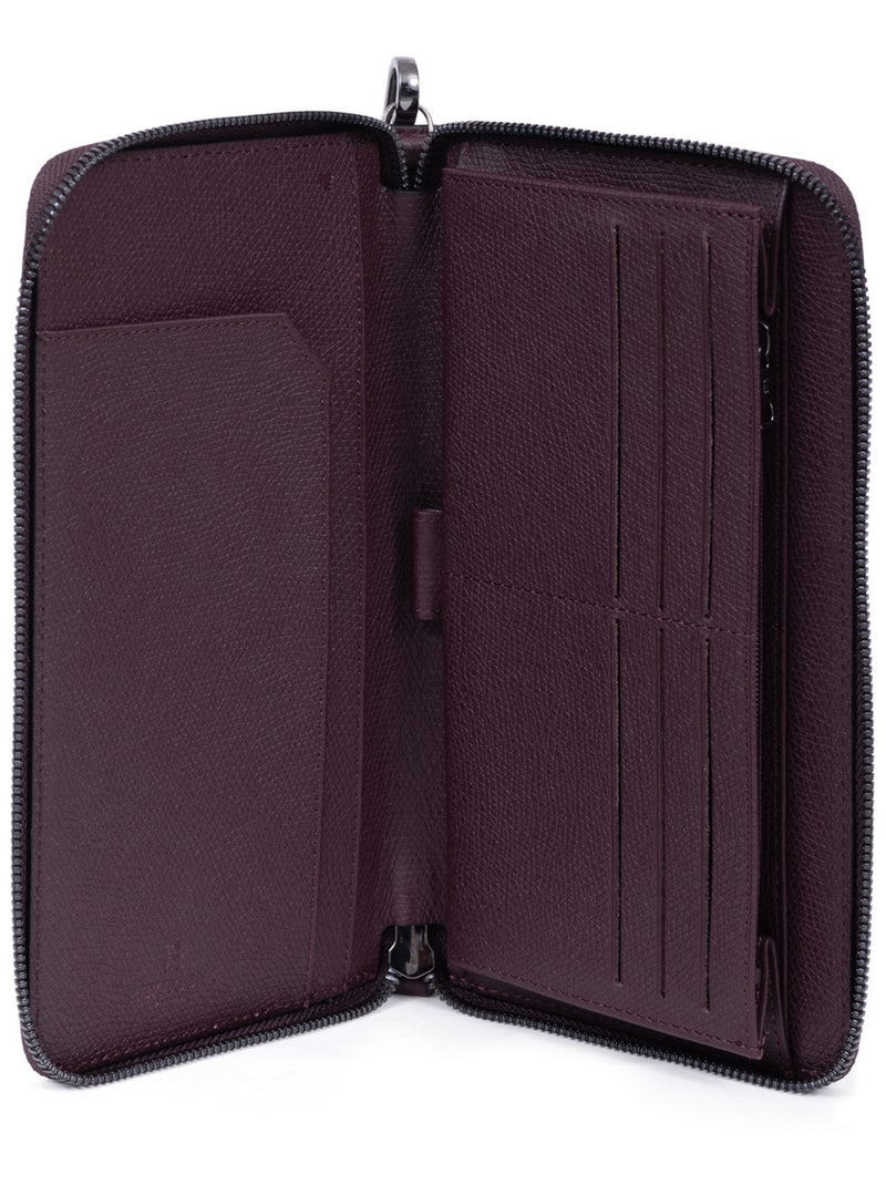 Compagno di viaggio - stop rfid - pelle dandy hexagona Bordeaux - Kiabi