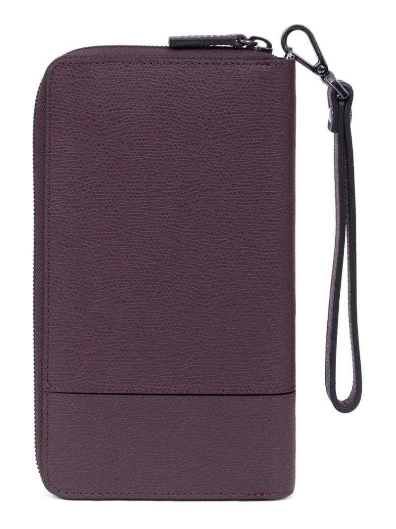Compagno di viaggio - stop rfid - pelle dandy hexagona Bordeaux - Kiabi