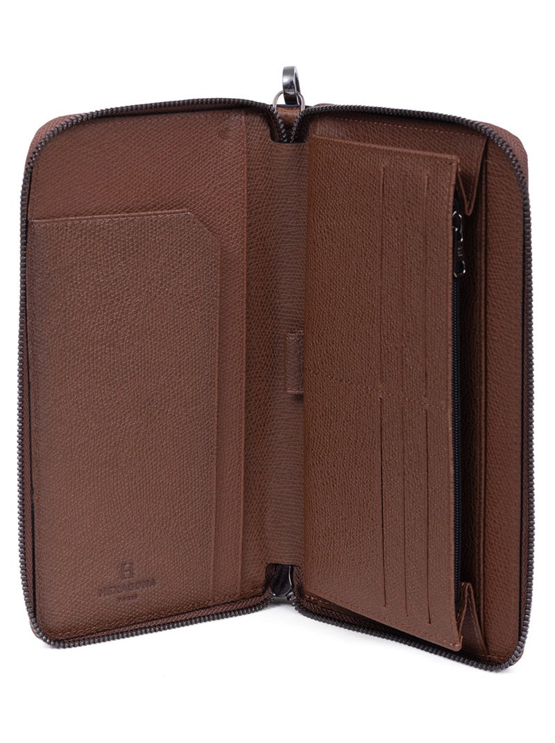 Compagno di viaggio - Stop RFID - Pelle DANDY Marrone - Kiabi