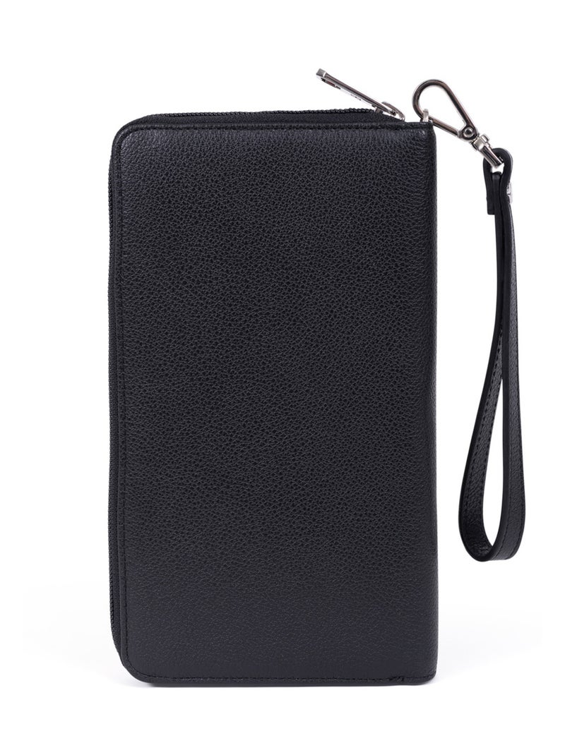 Compagno di viaggio - stop rfid - pelle duo hexagona Nero Grigio - Kiabi