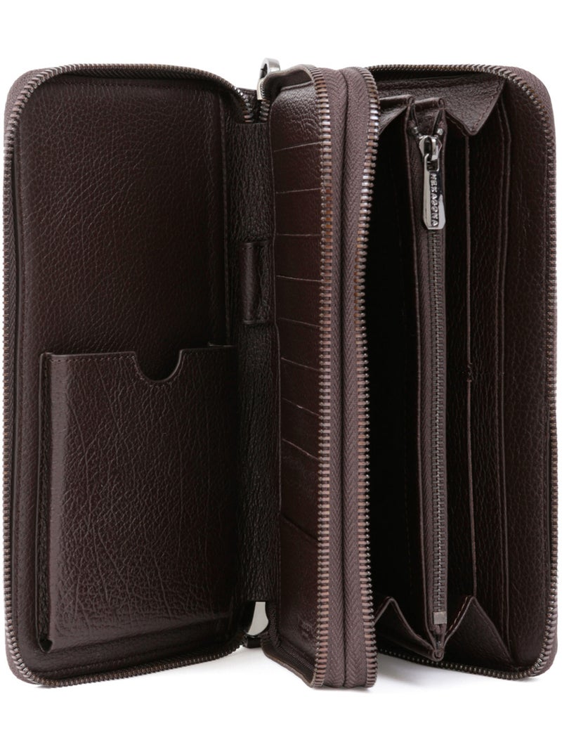 Compagno di viaggio - stop rfid - pelle encore hexagona Marrone scuro - Kiabi