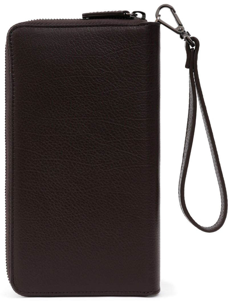 Compagno di viaggio - stop rfid - pelle encore hexagona Marrone scuro - Kiabi