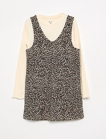 Completo 2 pezzi - Abito + T-shirt a maniche lunghe