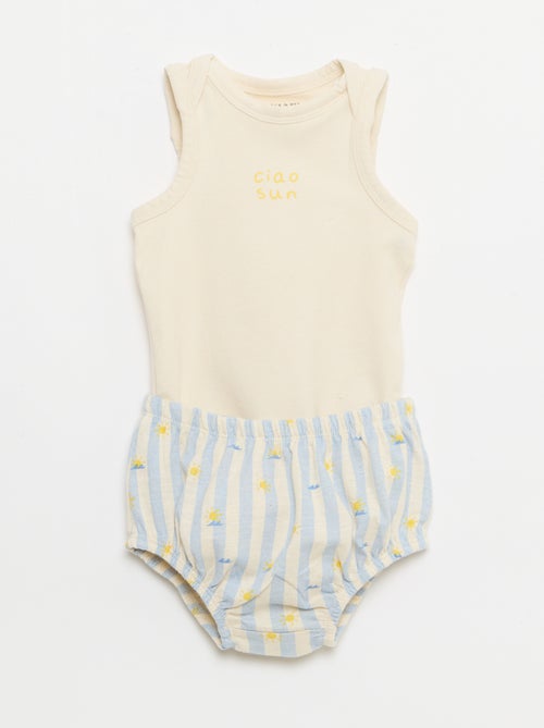 Completo 2 pezzi - body + pantaloncini - Kiabi