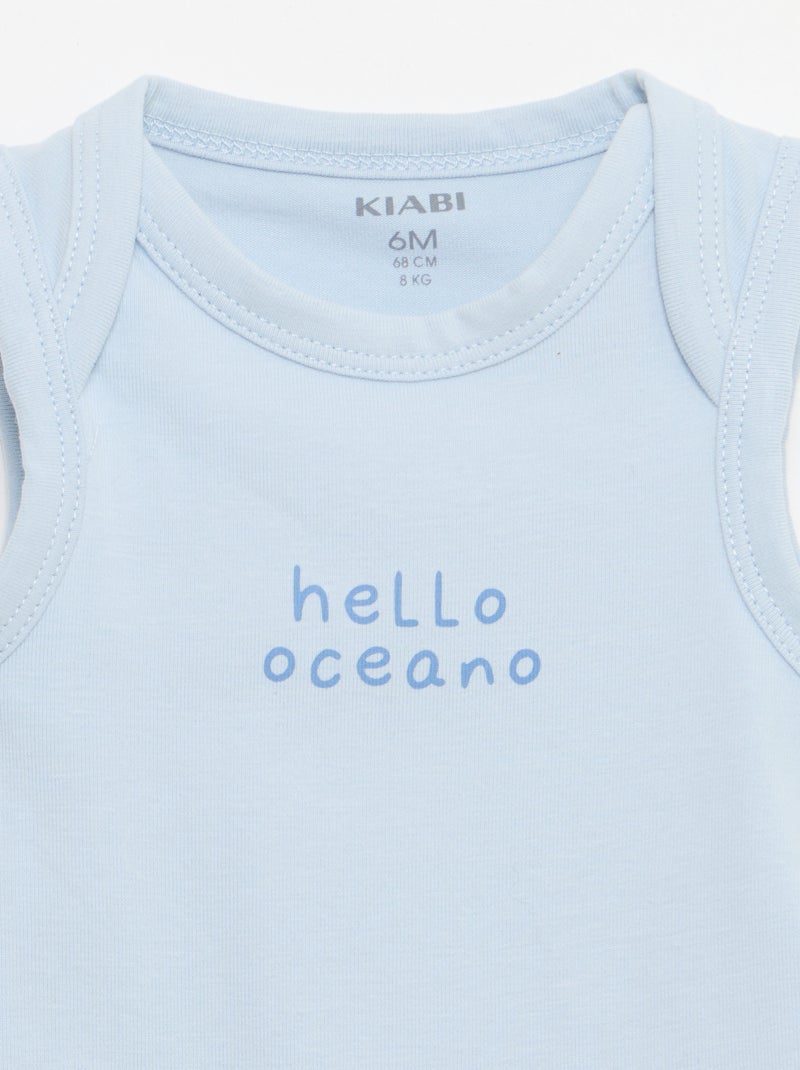Completo 2 pezzi - body + pantaloncini Blu - Kiabi