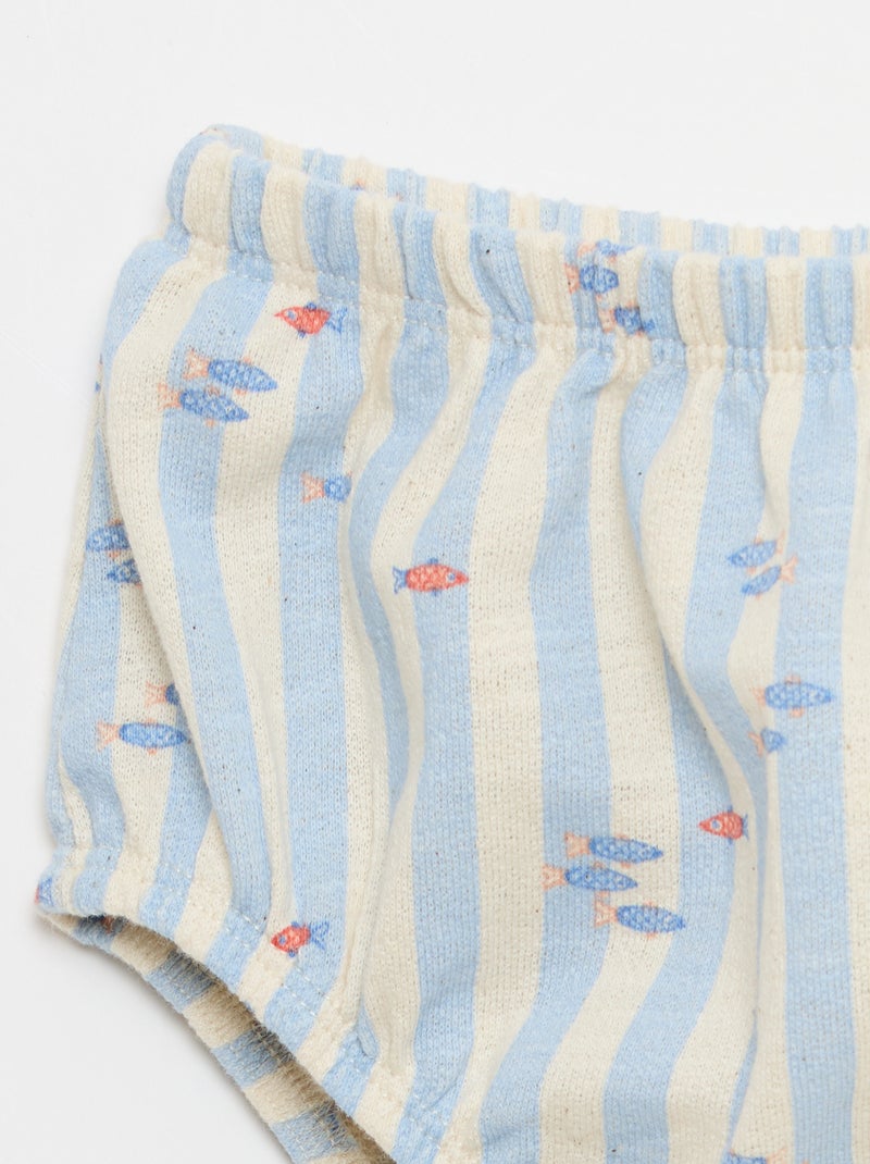 Completo 2 pezzi - body + pantaloncini Blu - Kiabi