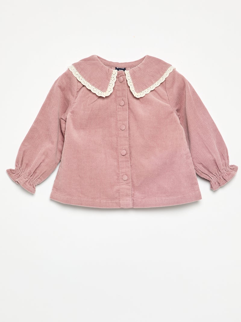 Completo 2 pezzi - camicetta in velluto + leggings Rosa - Kiabi