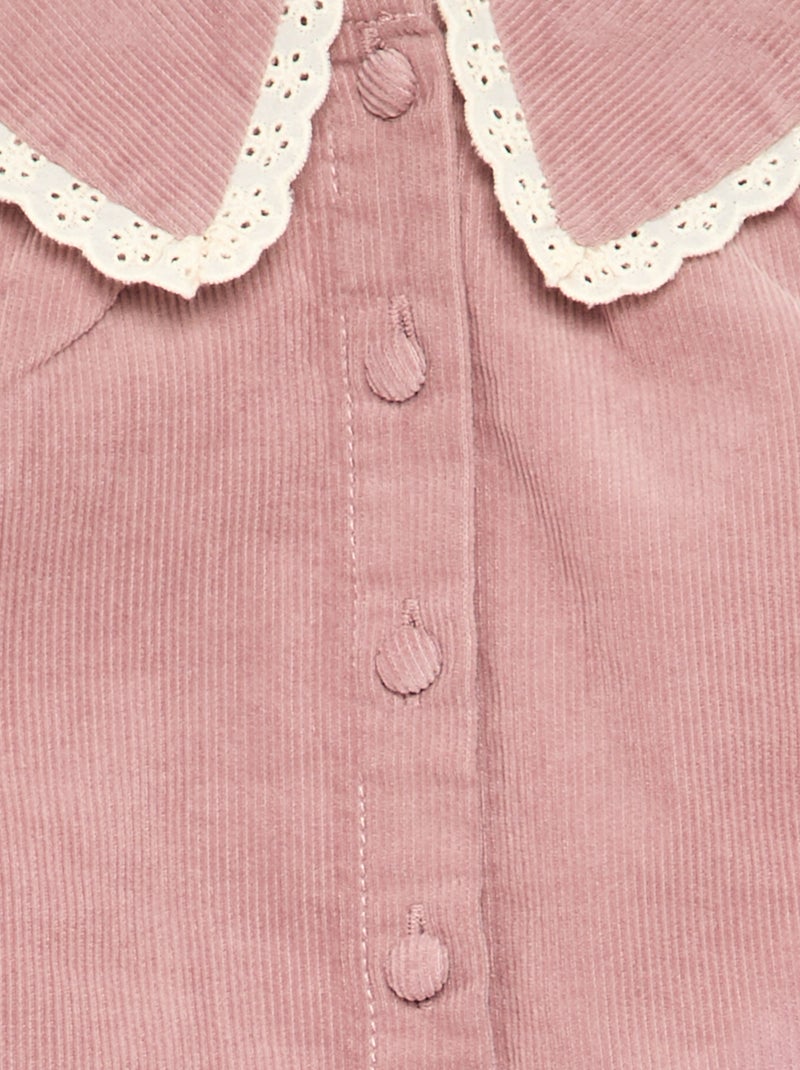 Completo 2 pezzi - camicetta in velluto + leggings Rosa - Kiabi