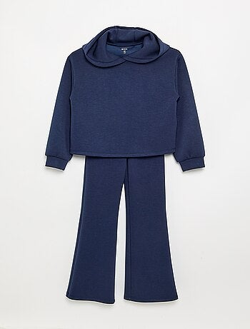 Completo 2 pezzi - Felpa con cappuccio + leggings a zampa