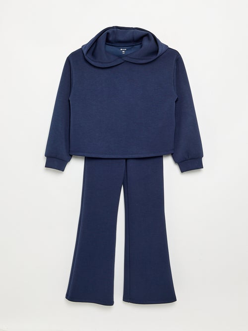 Completo 2 pezzi - Felpa con cappuccio + leggings a zampa - Kiabi Completo 2 pezzi - Felpa con cappuccio + leggings a zampa - Kiabi