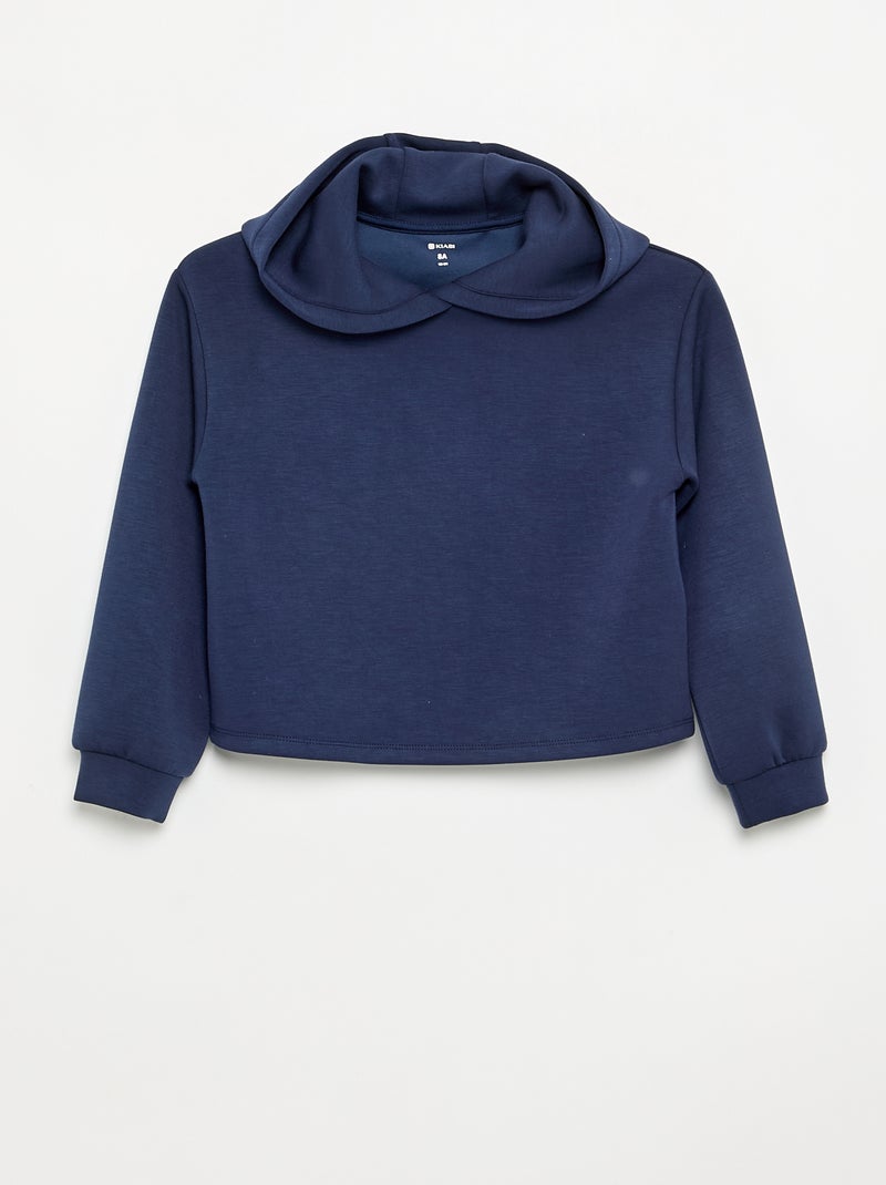 Completo 2 pezzi - Felpa con cappuccio + leggings a zampa Blu Marino - Kiabi