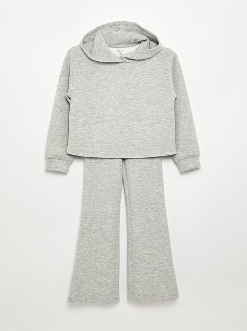 Completo 2 pezzi - Felpa con cappuccio + leggings a zampa - Kiabi Completo 2 pezzi - Felpa con cappuccio + leggings a zampa - Kiabi