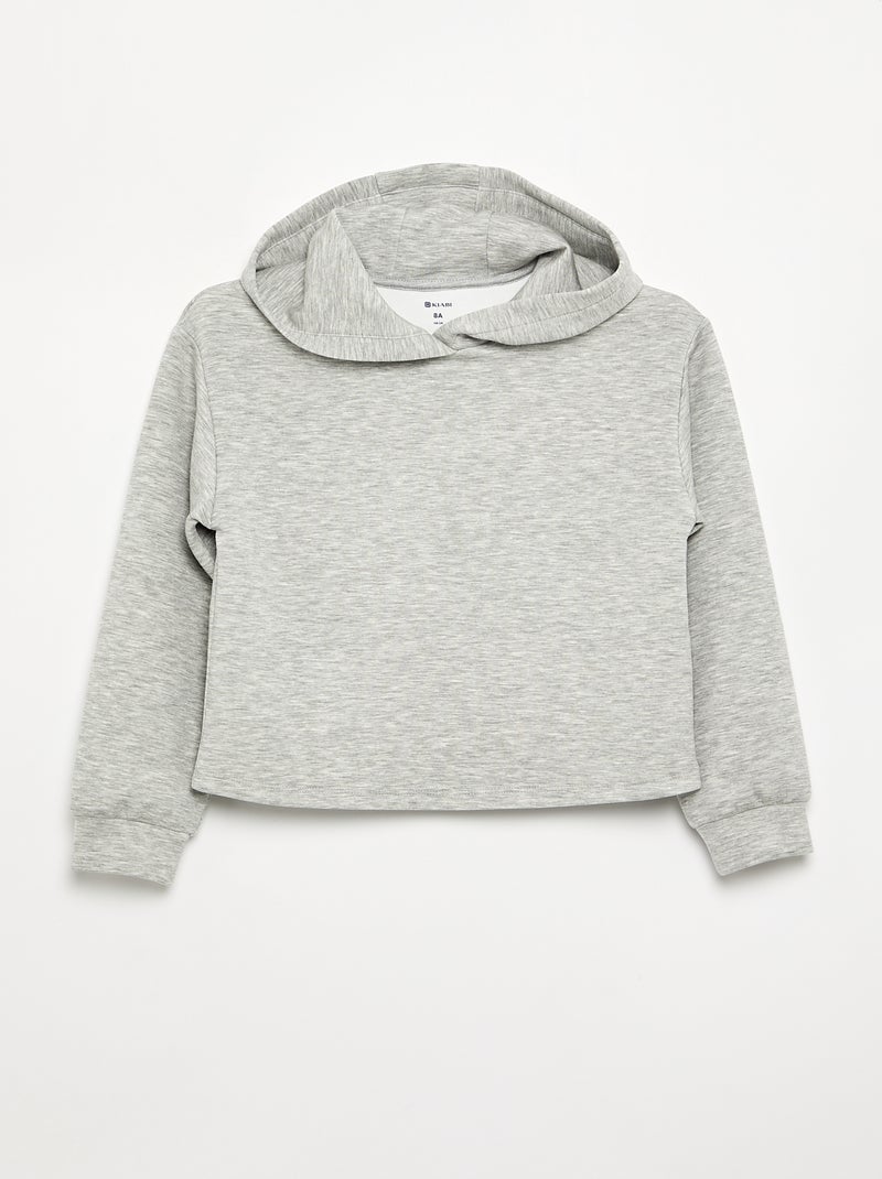 Completo 2 pezzi - Felpa con cappuccio + leggings a zampa Grigio - Kiabi