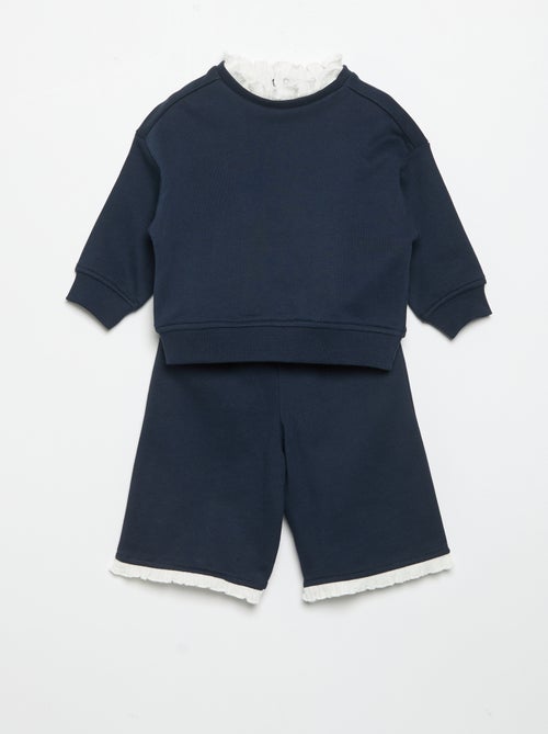 Completo 2 pezzi - Felpa + pantaloni ampi - Kiabi