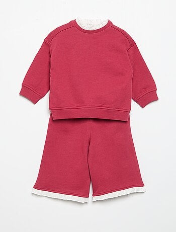 Completo 2 pezzi - Felpa + pantaloni ampi