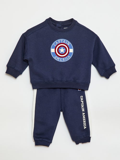 Completo 2 pezzi - felpa + pantaloni 'Captain America' - Kiabi