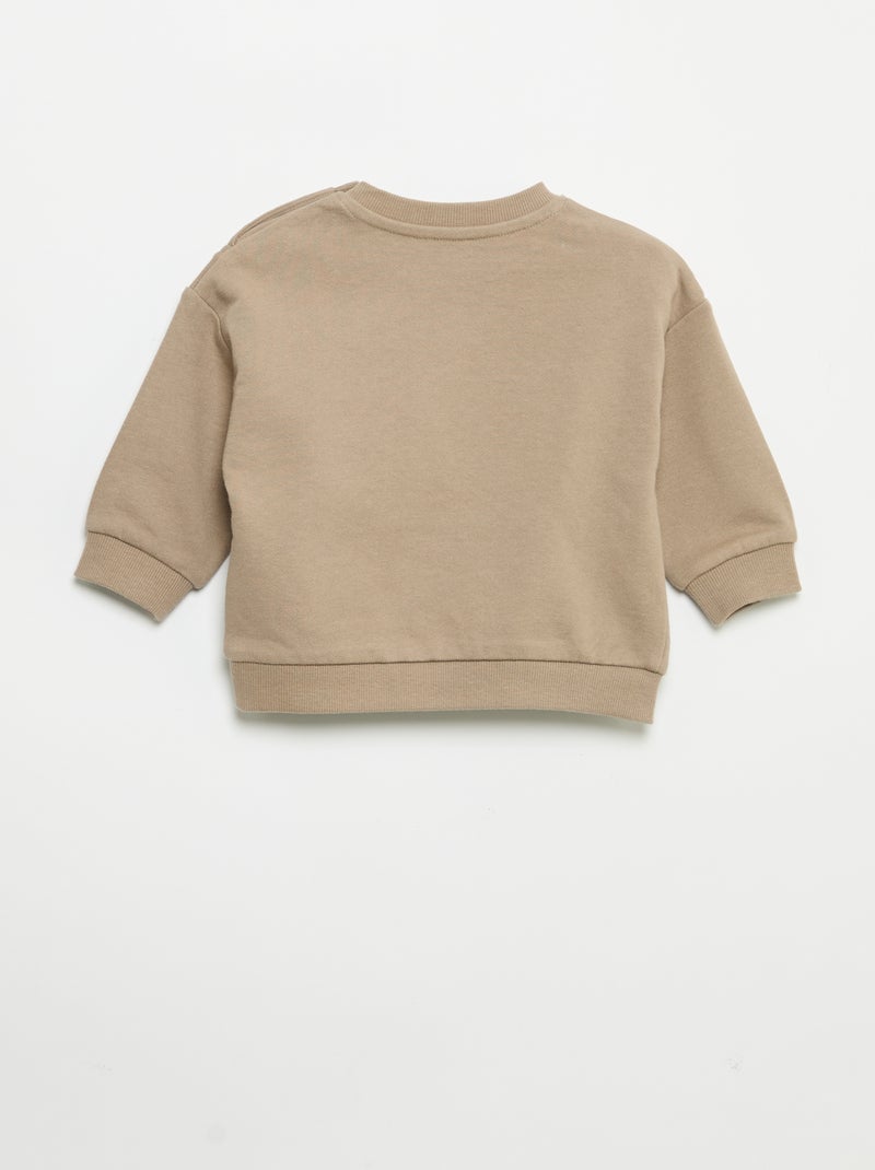 Completo 2 pezzi - felpa + pantaloni da jogging Beige - Kiabi