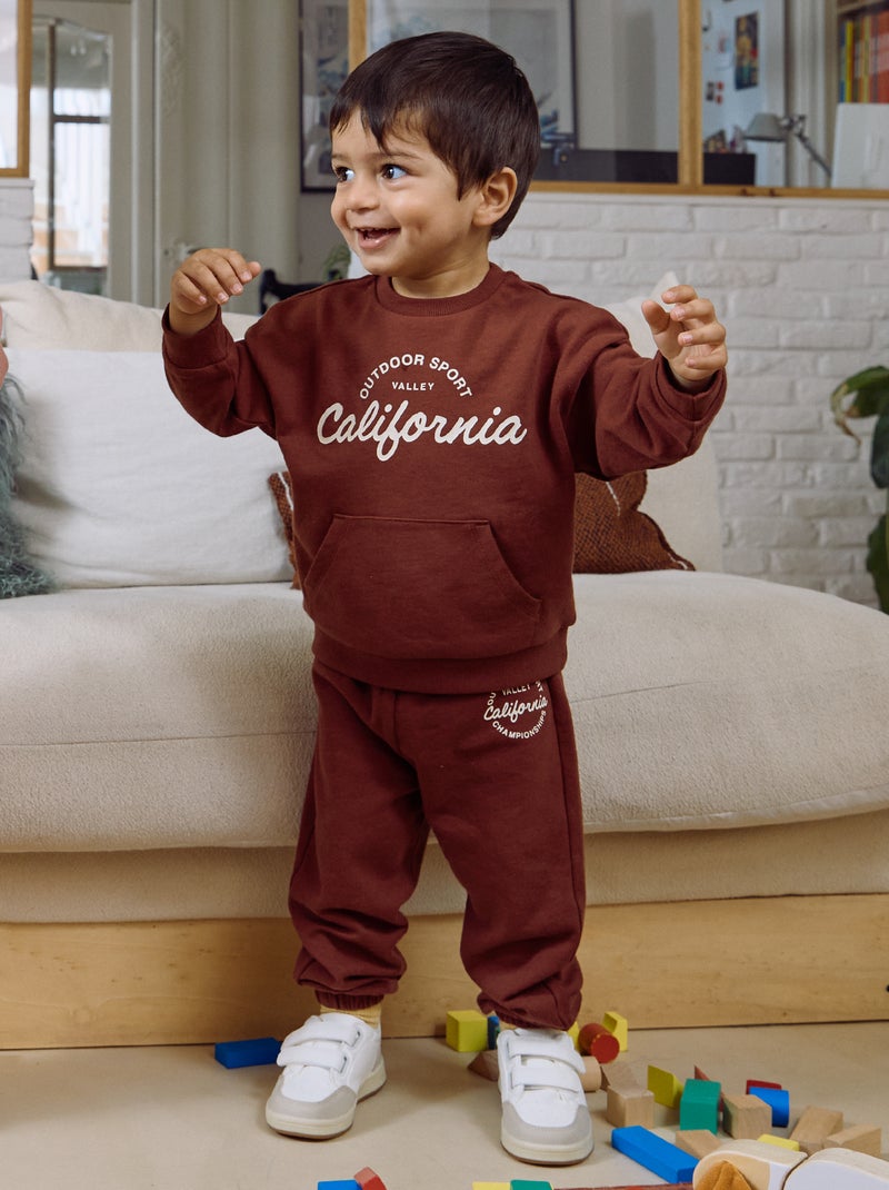 Completo 2 pezzi - felpa + pantaloni da jogging Rosso - Kiabi