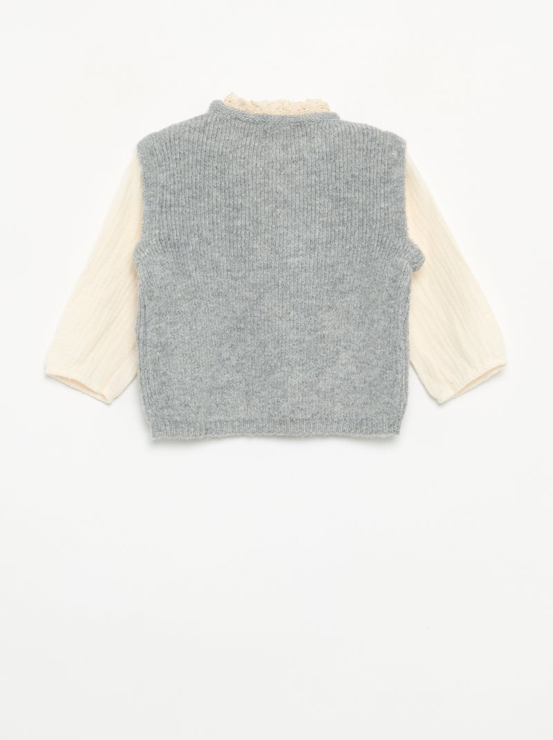 Completo 2 pezzi - maglione 2 in 1 + leggings Grigio - Kiabi