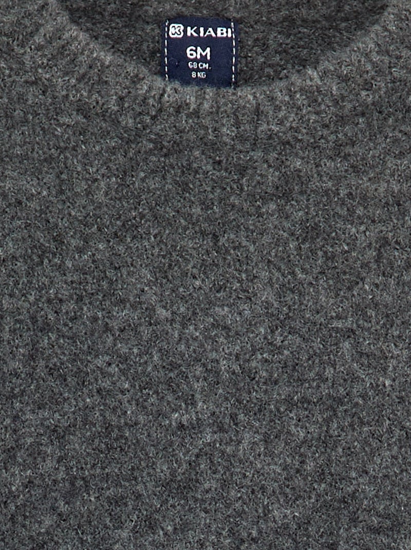 Completo 2 pezzi - maglione + foulard con dettagli in macramè Grigio - Kiabi
