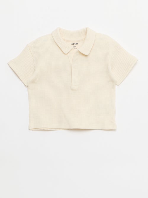 Completo 2 pezzi - polo + shorts in maglia waffle - Kiabi Completo 2 pezzi - polo + shorts in maglia waffle - Kiabi