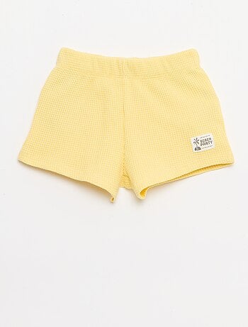 Completo 2 pezzi - polo + shorts in maglia waffle