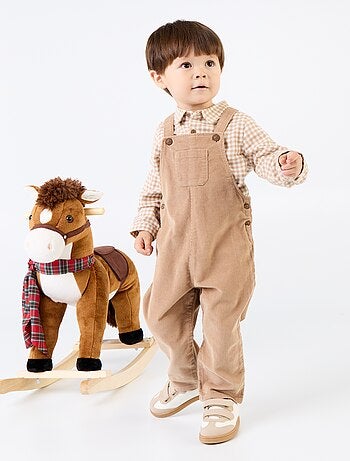 Completo 2 pezzi - Salopette lunga + Camicia a maniche lunghe