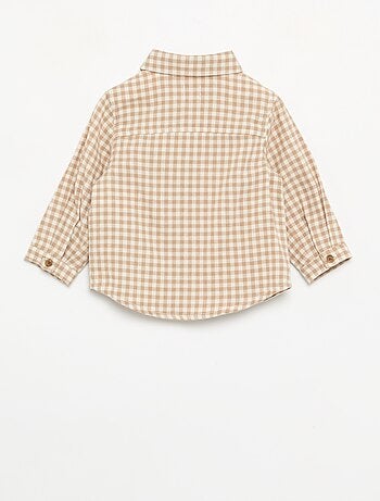 Completo 2 pezzi - Salopette lunga + Camicia a maniche lunghe