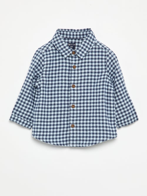 Completo 2 pezzi - Salopette lunga + Camicia a maniche lunghe - Kiabi