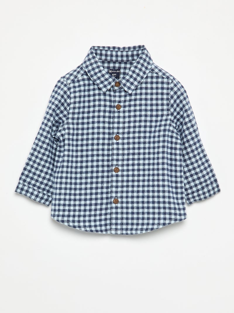 Completo 2 pezzi - Salopette lunga + Camicia a maniche lunghe Blu - Kiabi