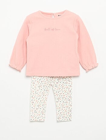 Completo 2 pezzi - T-shirt a maniche lunghe + legging