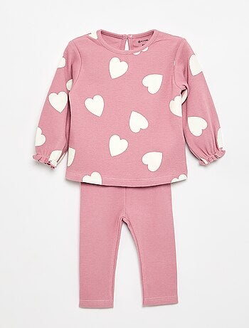 Completo 2 pezzi - T-shirt a maniche lunghe + legging