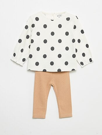 Completo 2 pezzi - T-shirt a maniche lunghe + leggings