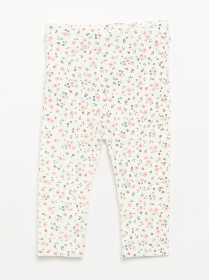 Completo 2 pezzi - T-shirt a maniche lunghe + leggings Rosa - Kiabi
