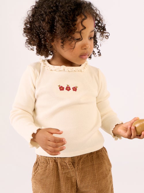 Completo 2 pezzi - T-shirt + pantaloni in velluto - Kiabi