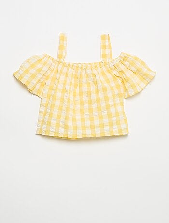 Completo 2 pezzi blusa e shorts con volant