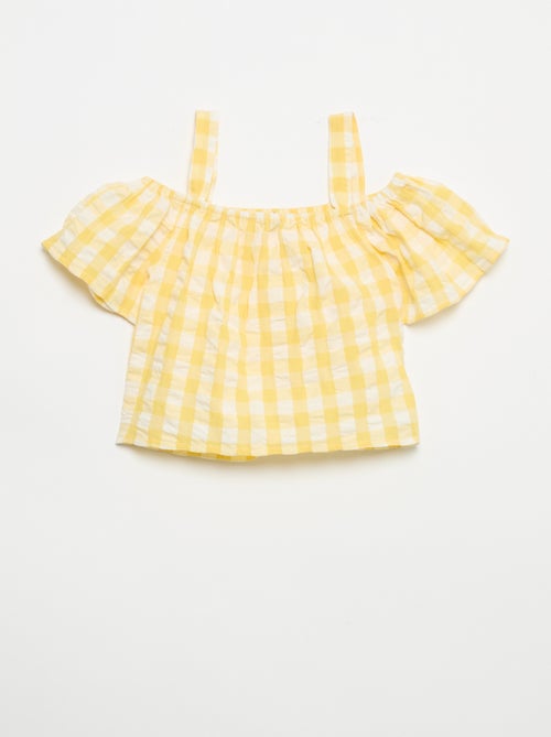 Completo 2 pezzi blusa e shorts con volant - Kiabi